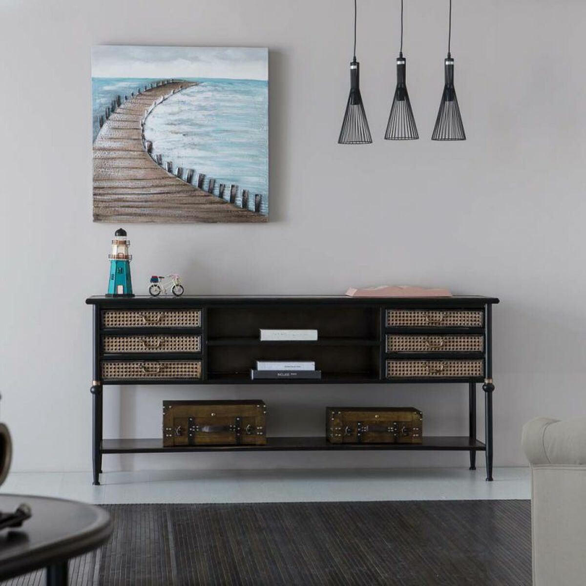 Candeeiro de teto Alexandra House Living Preto